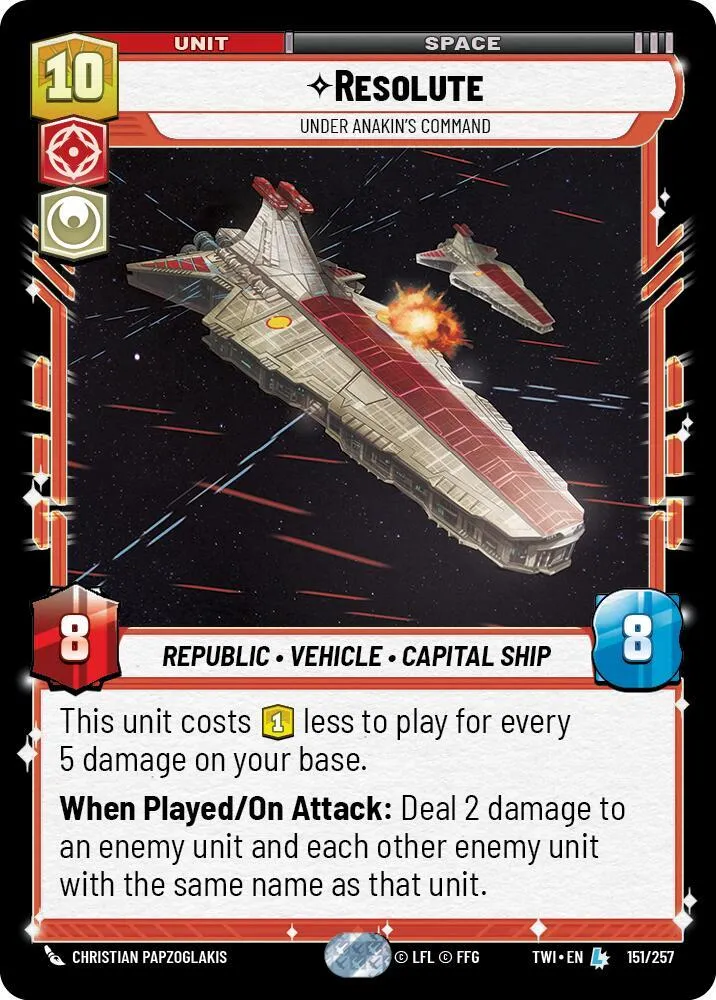 Resolute - Under Anakin's Command — Twilight of the Republic — Star Wars: Unlimited