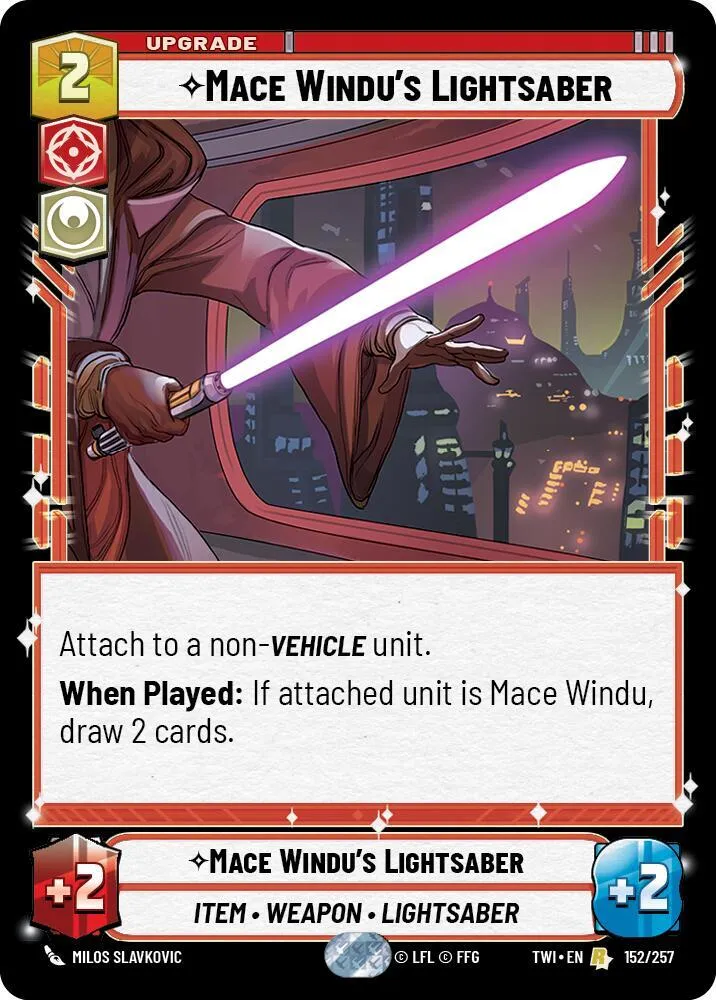 Sabre Laser de Mace Windu — Twilight of the Republic — Star Wars: Unlimited