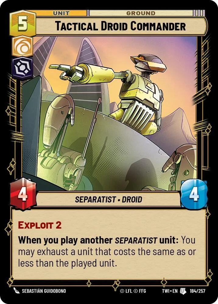 Tactical Droid Commander — Twilight of the Republic — Star Wars: Unlimited