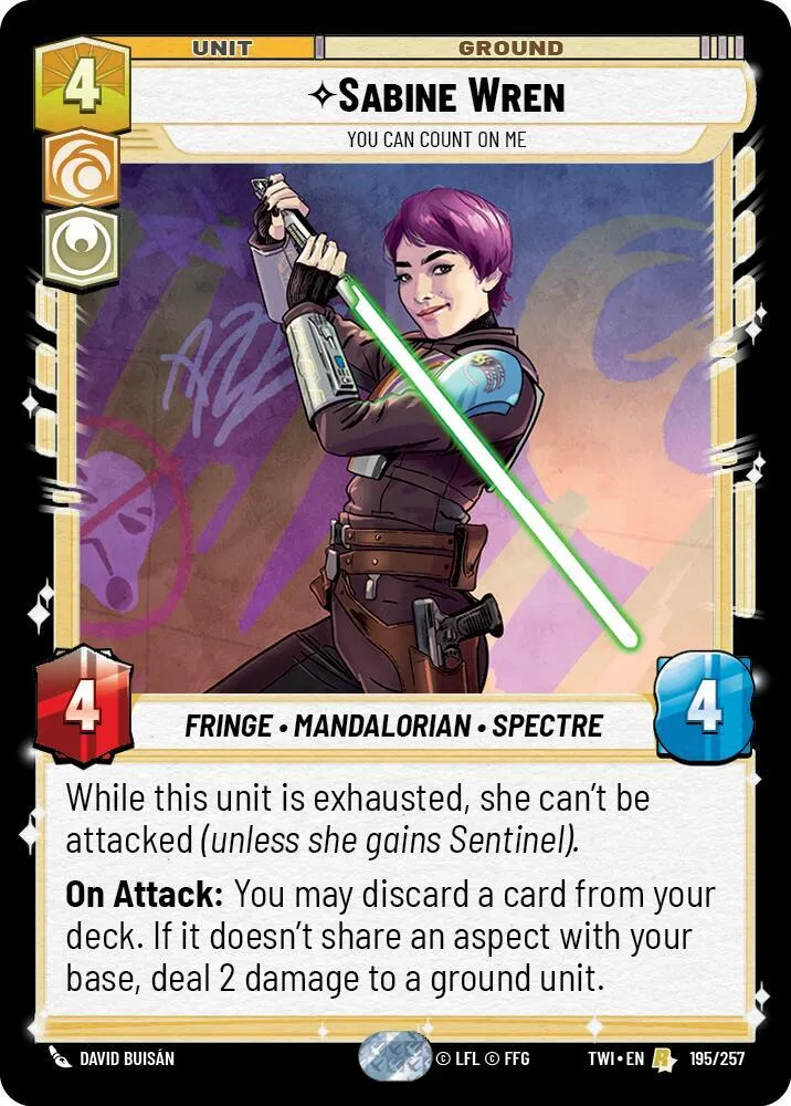 Sabine Wren - Tu Peux Compter Sur Moi — Twilight of the Republic — Star Wars: Unlimited