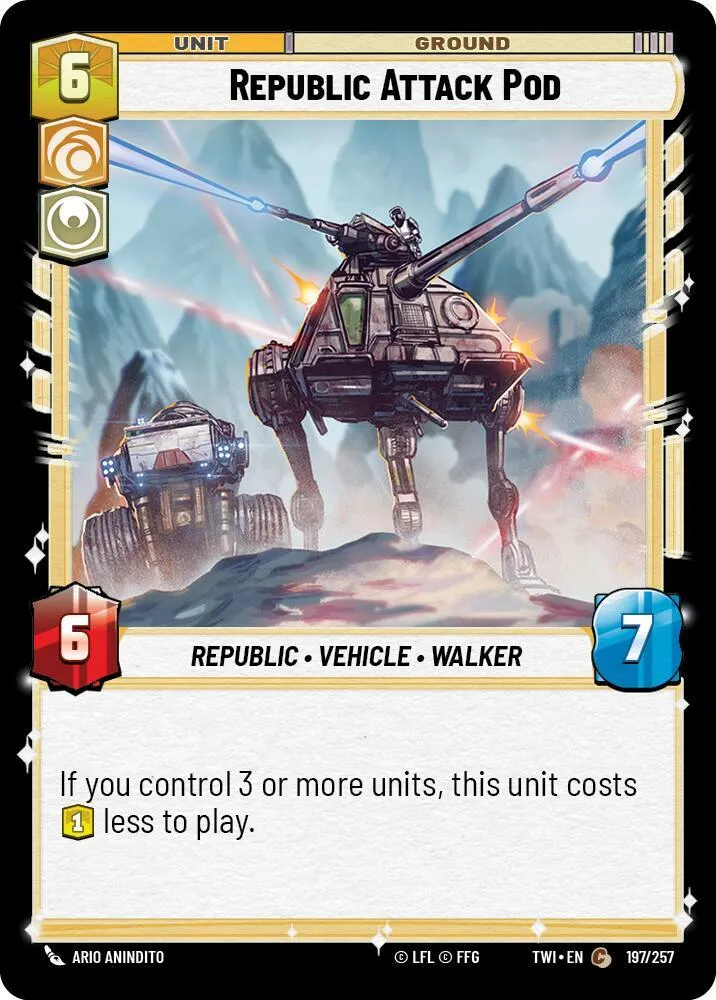 Nacelle d'Attaque de la République — Twilight of the Republic — Star Wars: Unlimited