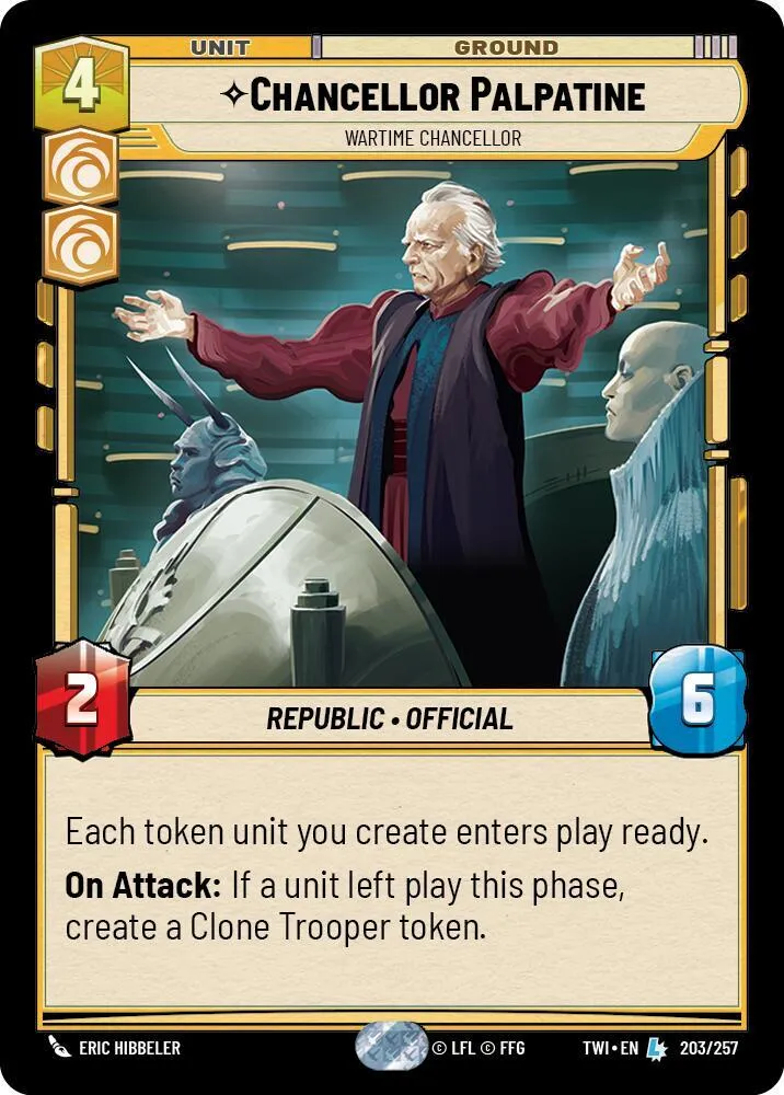 Chancelier Palpatine - Chancelier En Période De Guerre — Twilight of the Republic — Star Wars: Unlimited
