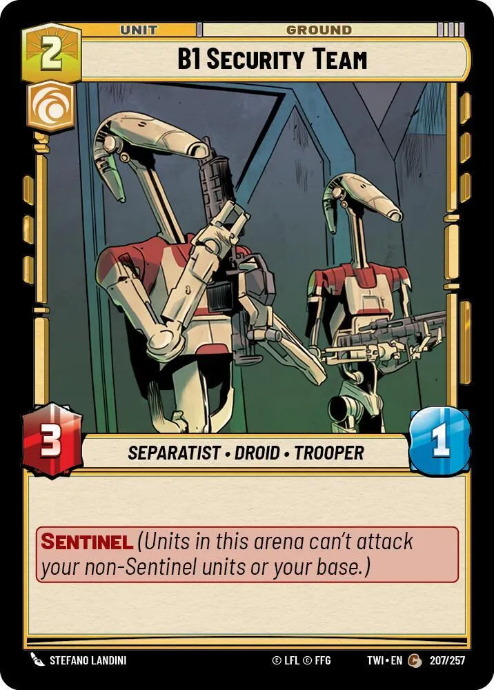 Équipe de Sécurité B1 — Twilight of the Republic — Star Wars: Unlimited