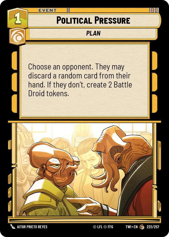 Pression Politique — Twilight of the Republic — Star Wars: Unlimited