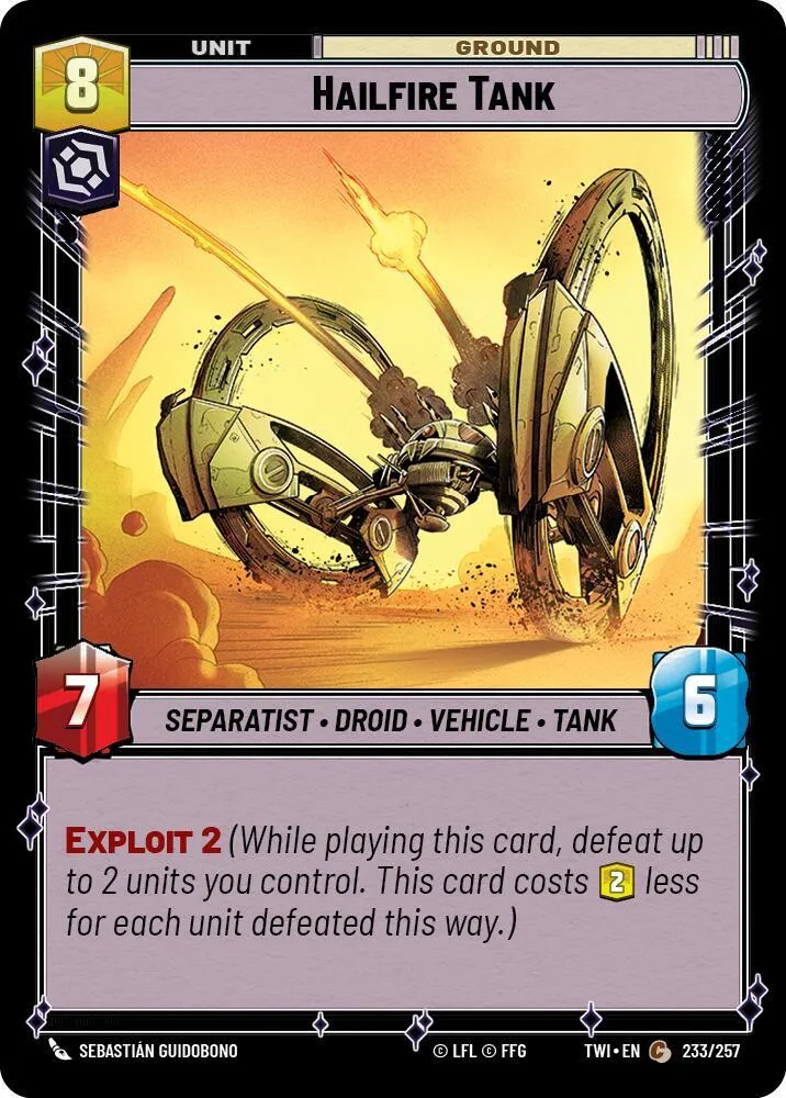 Tank Hailfire — Twilight of the Republic — Star Wars: Unlimited