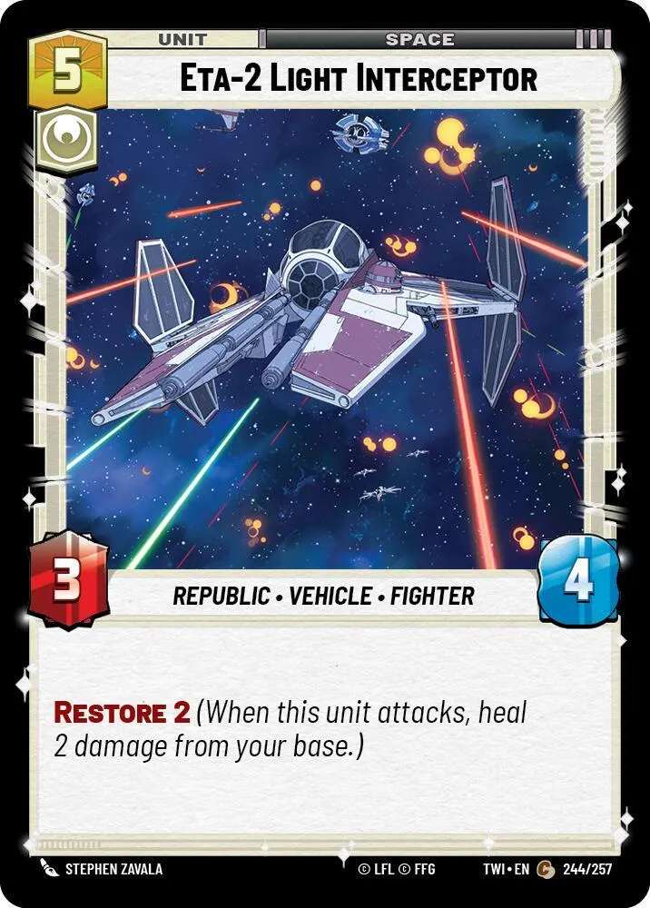 Intercepteur Léger Eta-2 — Twilight of the Republic — Star Wars: Unlimited