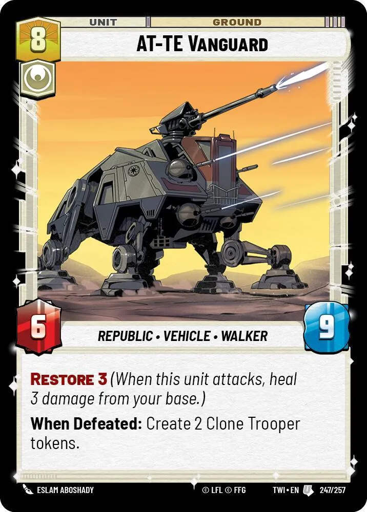 Avant-Garde RT-TT — Twilight of the Republic — Star Wars: Unlimited