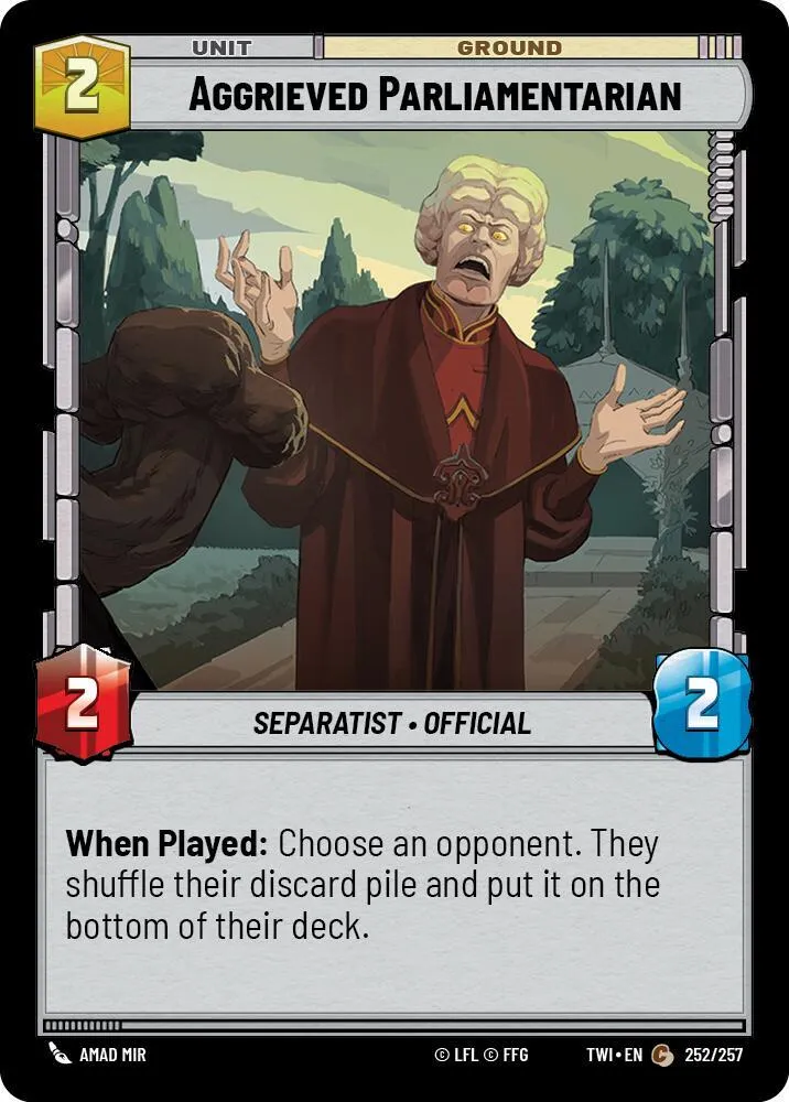 Parlementaire Lésé — Twilight of the Republic — Star Wars: Unlimited