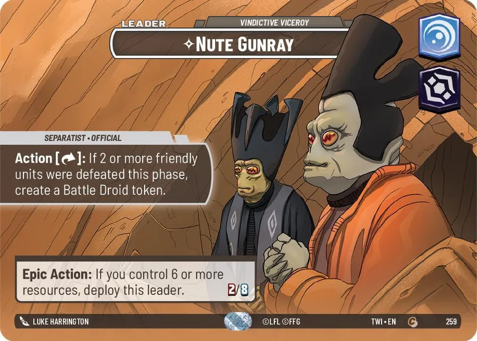 Nute Gunray - Vice-Roi Vindicatif from Twilight of the Republic - Star Wars: Unlimited
