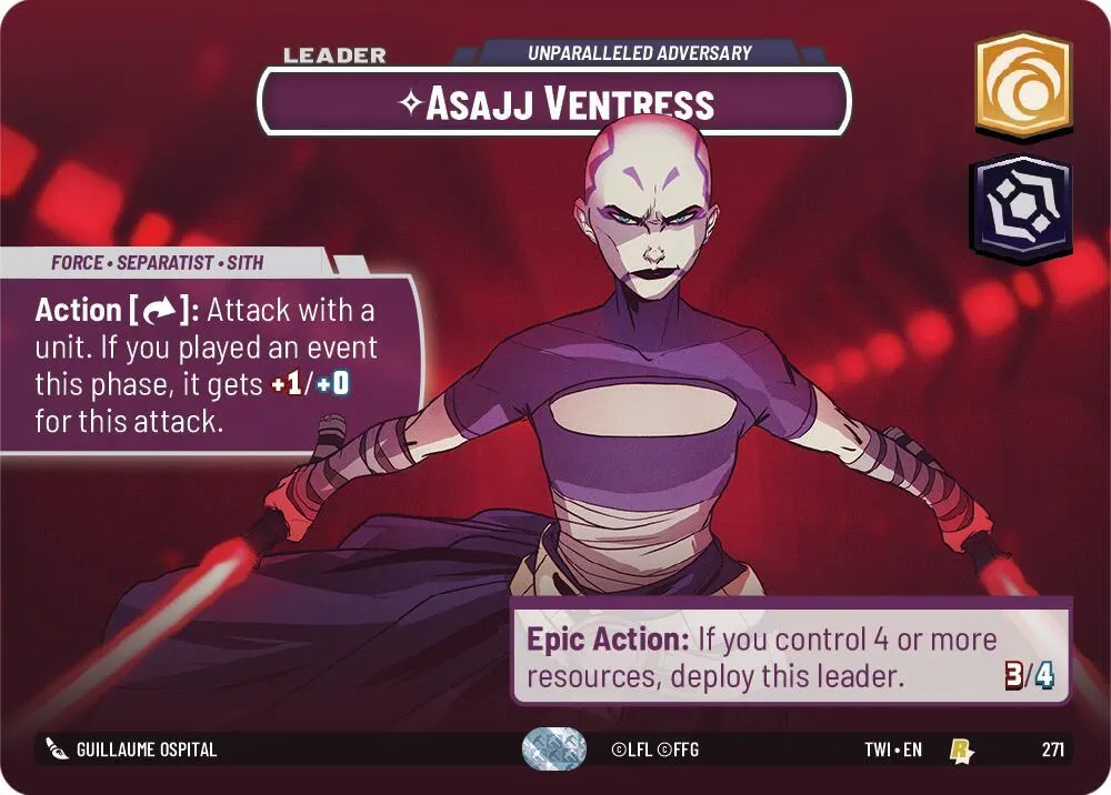 Asajj Ventress - Unparalleled Adversary — Twilight of the Republic — Star Wars: Unlimited