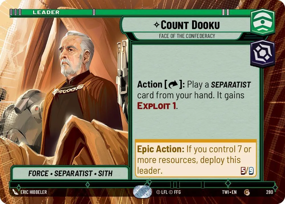 Count Dooku - Face of the Confederacy — Twilight of the Republic — Star Wars: Unlimited