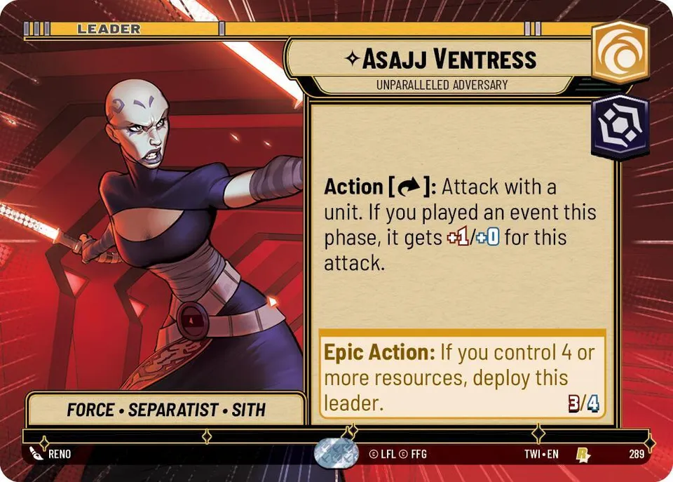 Asajj Ventress - Unparalleled Adversary from Twilight of the Republic - Star Wars: Unlimited