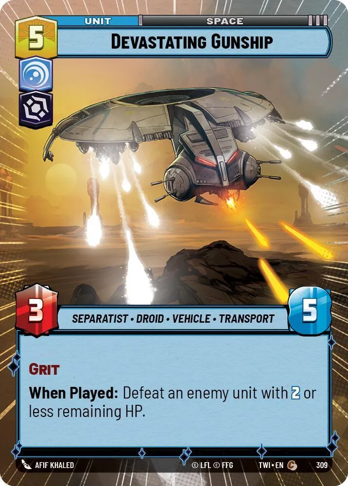 Devastating Gunship — Twilight of the Republic — Star Wars: Unlimited