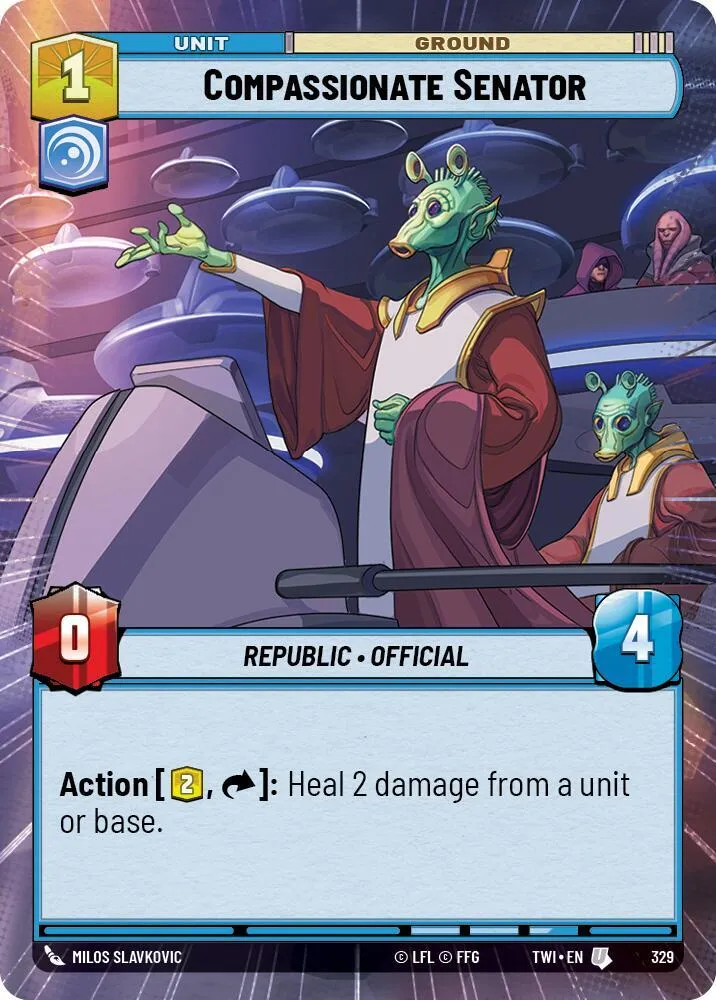 Sénateur Compatissant — Twilight of the Republic — Star Wars: Unlimited