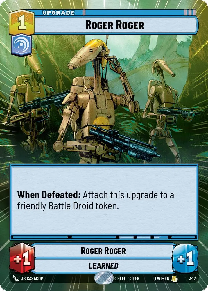 Roger Roger — Twilight of the Republic — Star Wars: Unlimited