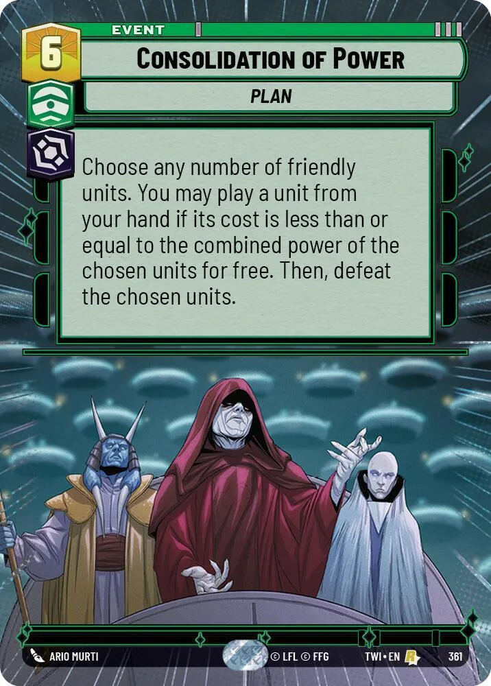 Consolidation of Power from Twilight of the Republic - Star Wars: Unlimited