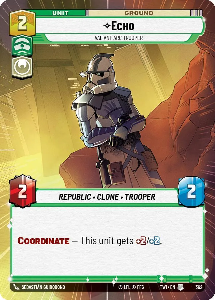 Echo - Valiant Arc Trooper — Twilight of the Republic — Star Wars: Unlimited
