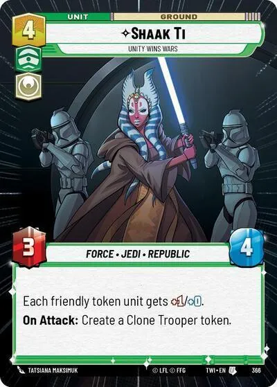 Shaak Ti - La Cohésion Gagne Des Guerres — Twilight of the Republic — Star Wars: Unlimited