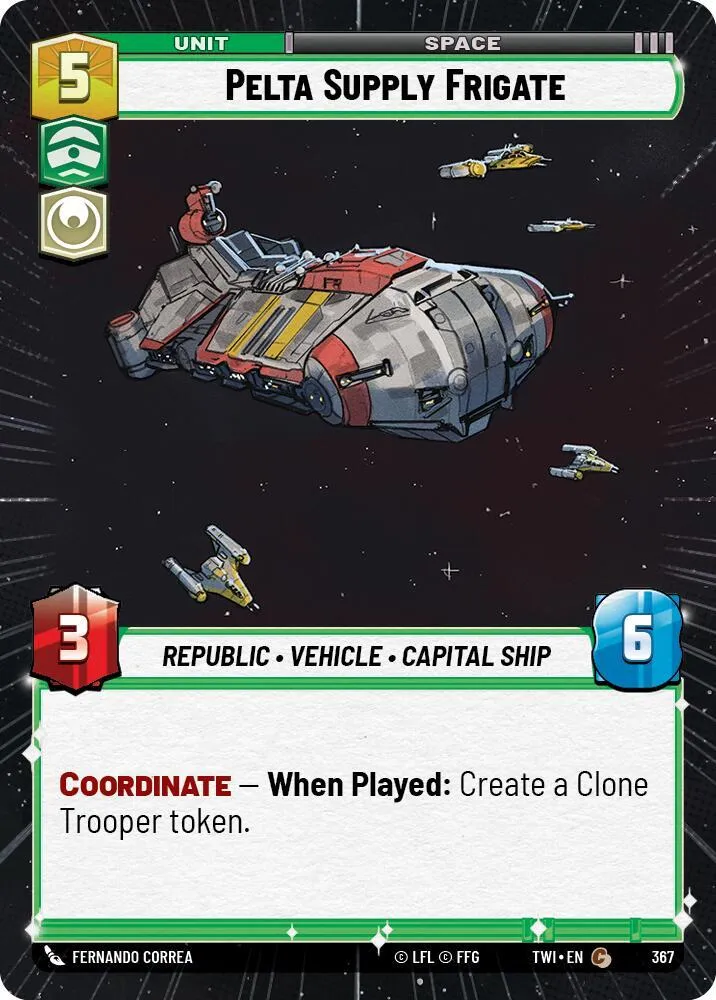 Frégate de Ravitaillement Pelta — Twilight of the Republic — Star Wars: Unlimited