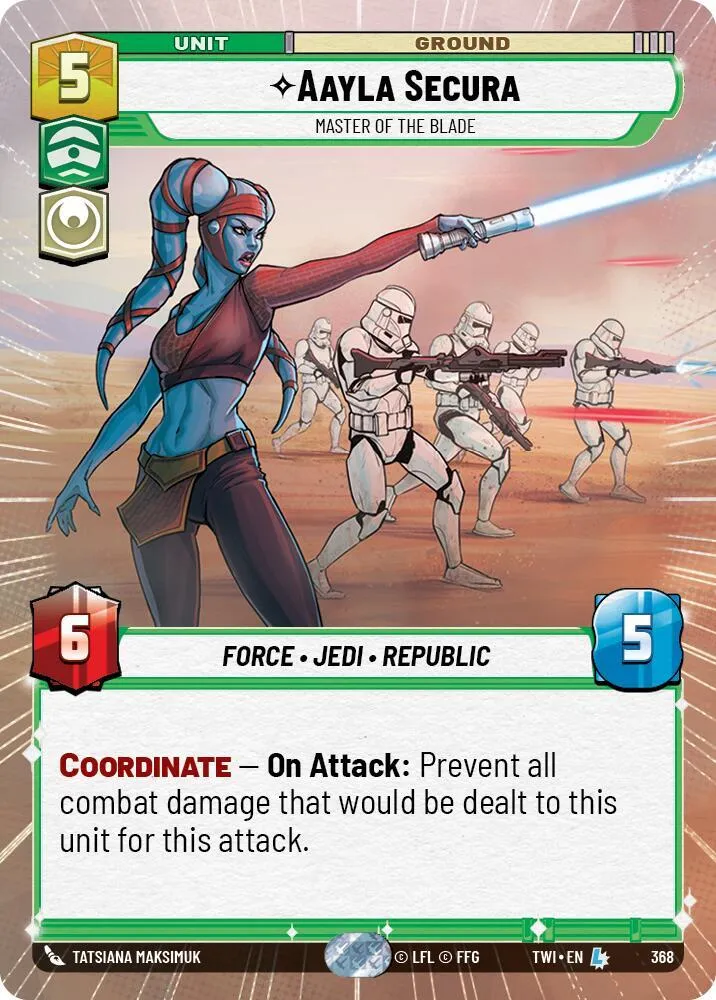 Aayla Secura - Maître Du Sabre — Twilight of the Republic — Star Wars: Unlimited