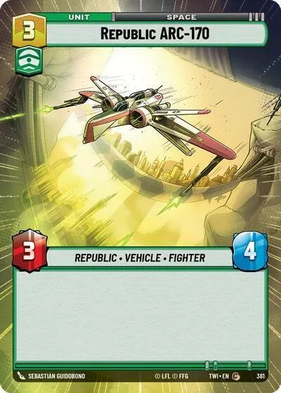 Republic ARC-170 — Twilight of the Republic — Star Wars: Unlimited