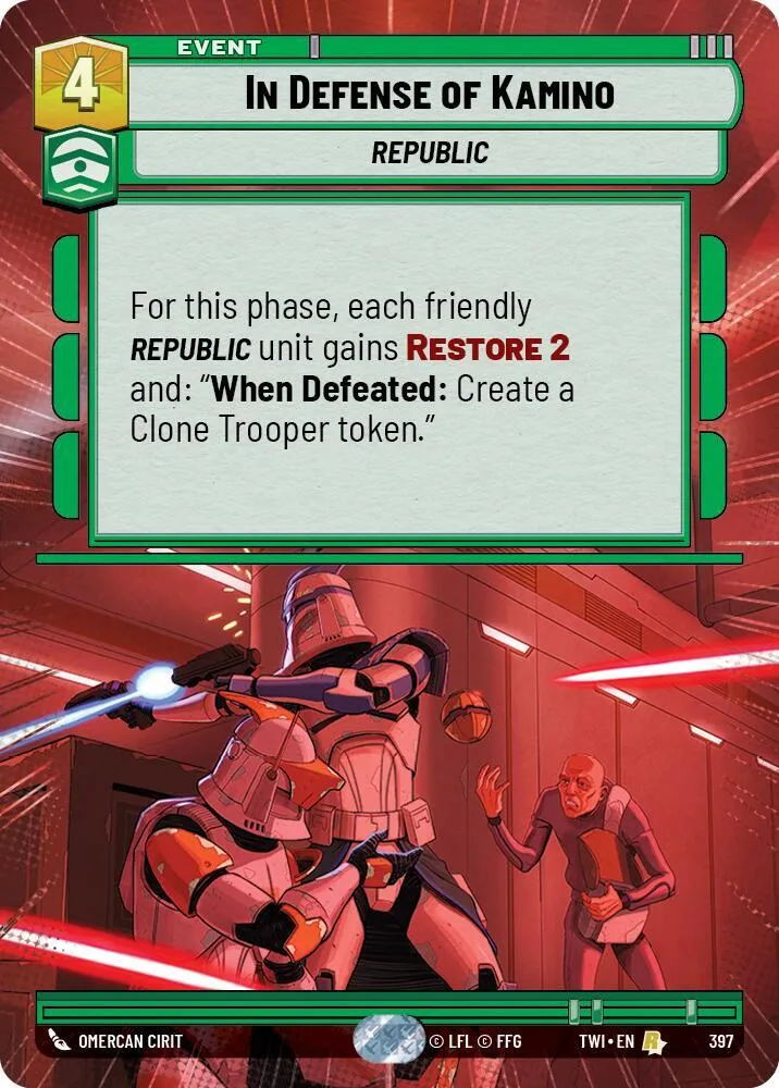 En Défense de Kamino — Twilight of the Republic — Star Wars: Unlimited