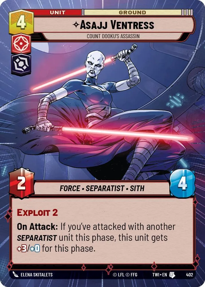 Asajj Ventress - Count Dooku's Assassin — Twilight of the Republic — Star Wars: Unlimited