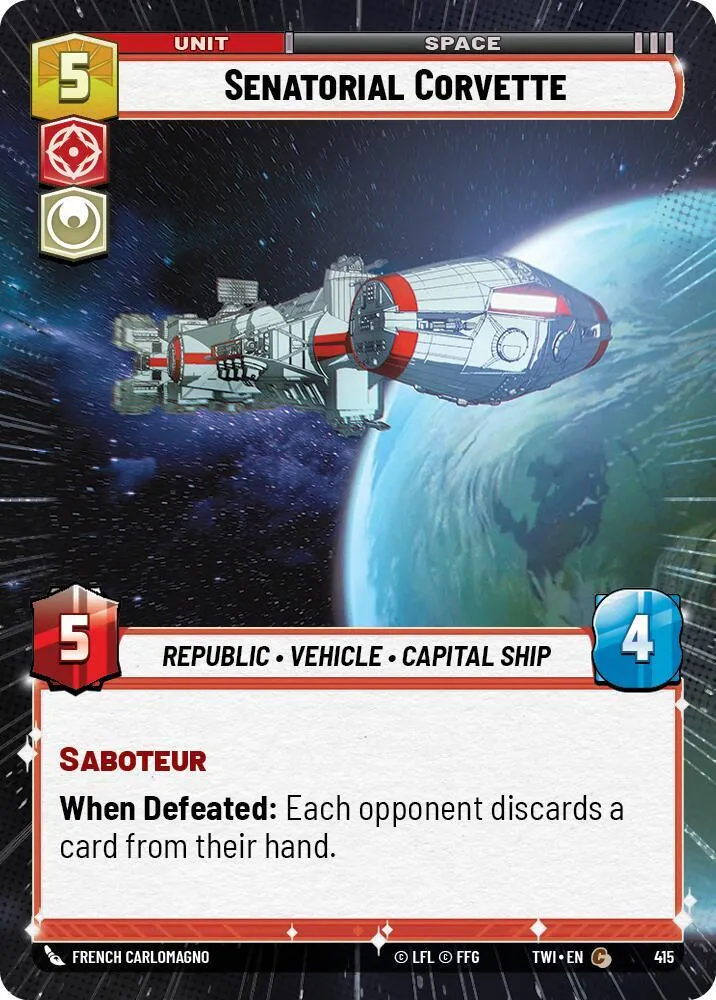 Corvette Sénatoriale — Twilight of the Republic — Star Wars: Unlimited