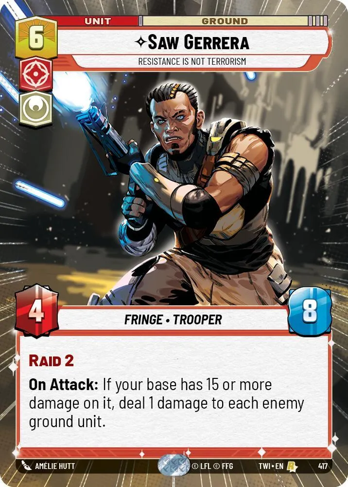 Saw Gerrera - Resistance is Not Terrorism — Twilight of the Republic — Star Wars: Unlimited