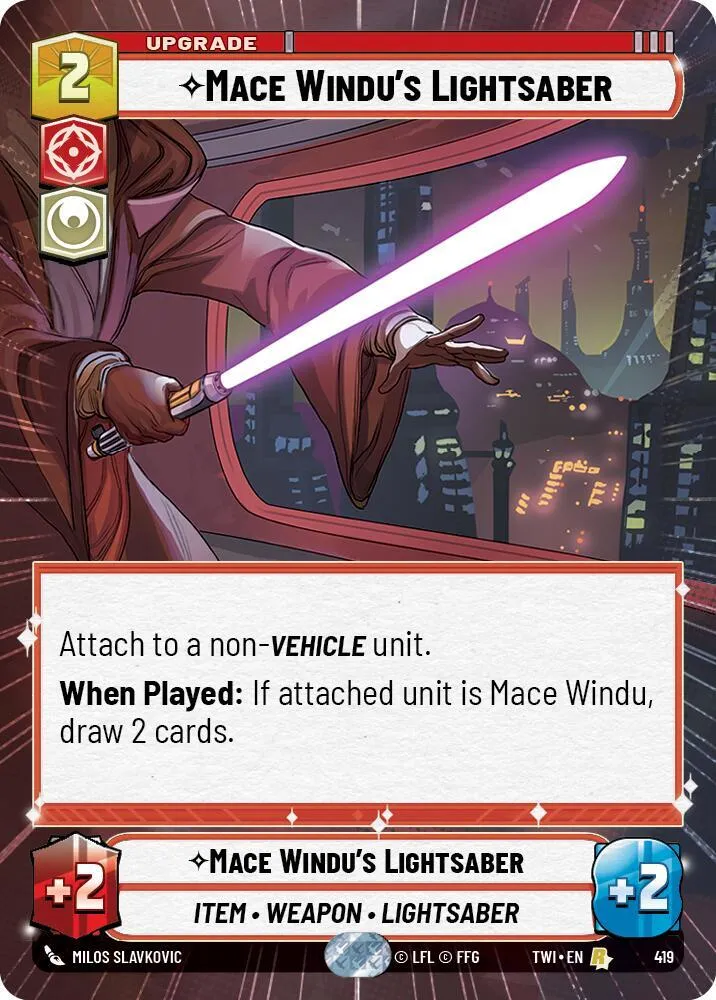 Sabre Laser de Mace Windu — Twilight of the Republic — Star Wars: Unlimited
