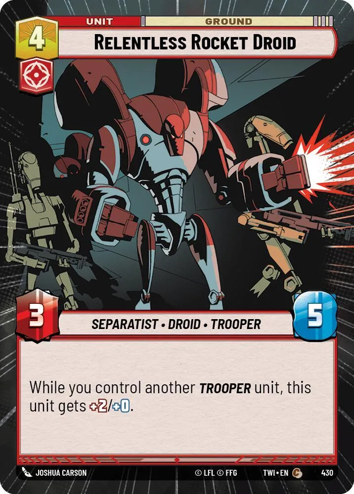 Relentless Rocket Droid — Twilight of the Republic — Star Wars: Unlimited