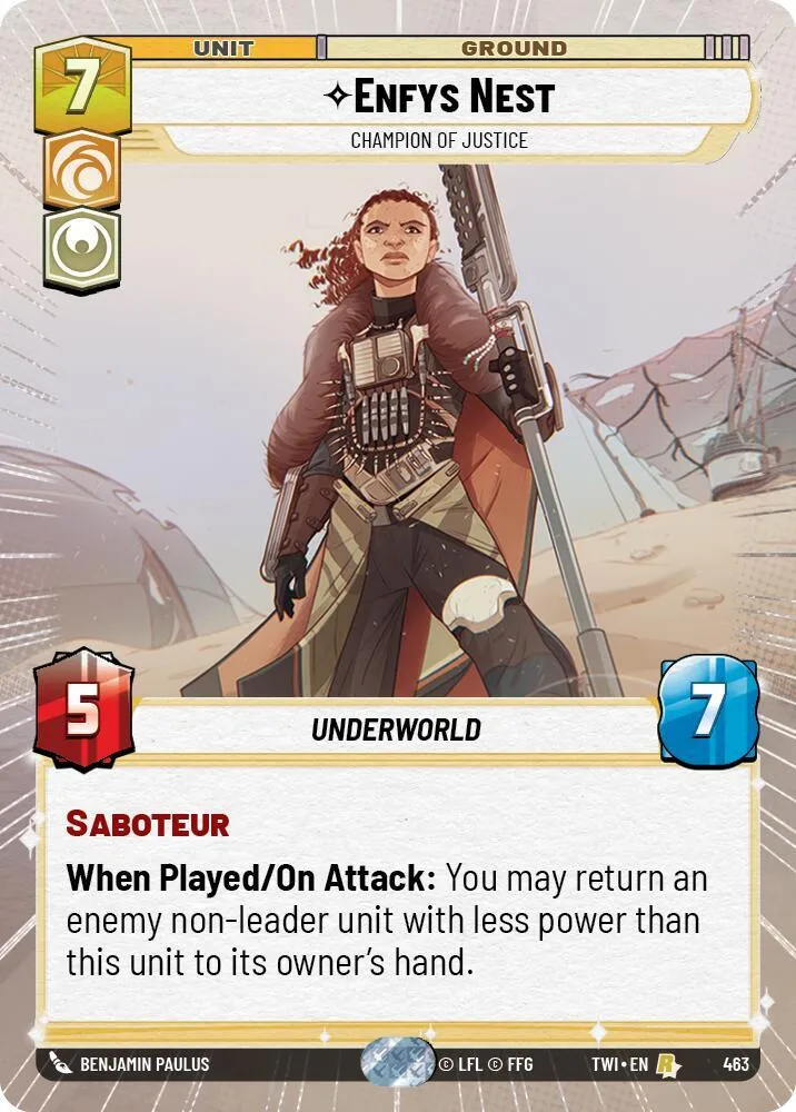 Enfys Nest - Parangon De Justice — Twilight of the Republic — Star Wars: Unlimited