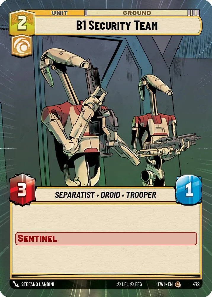 Équipe de Sécurité B1 — Twilight of the Republic — Star Wars: Unlimited
