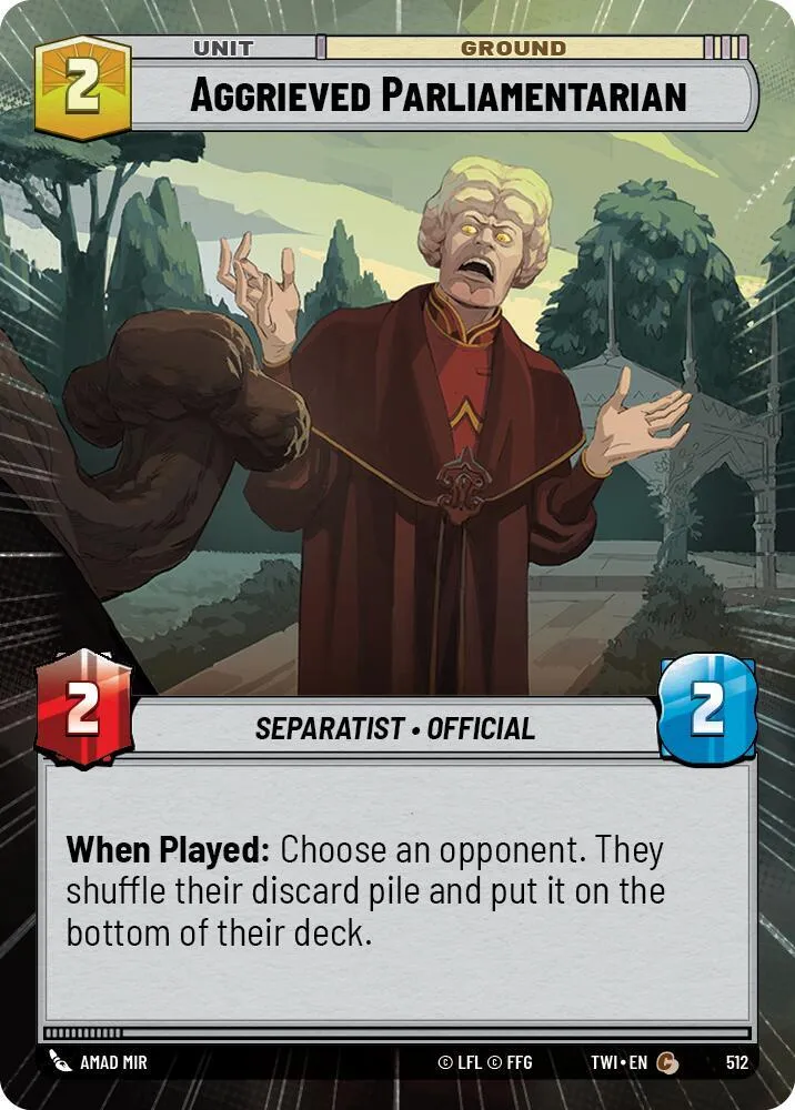 Parlementaire Lésé — Twilight of the Republic — Star Wars: Unlimited