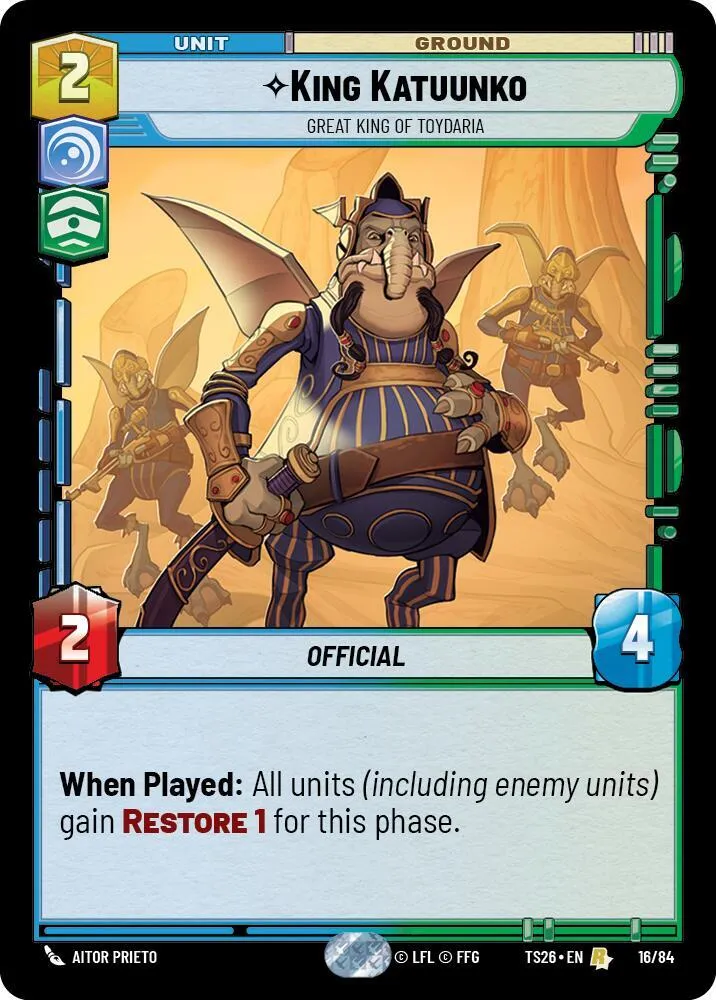 King Katuunko - Great King of Toydaria — Twin Suns — Star Wars: Unlimited