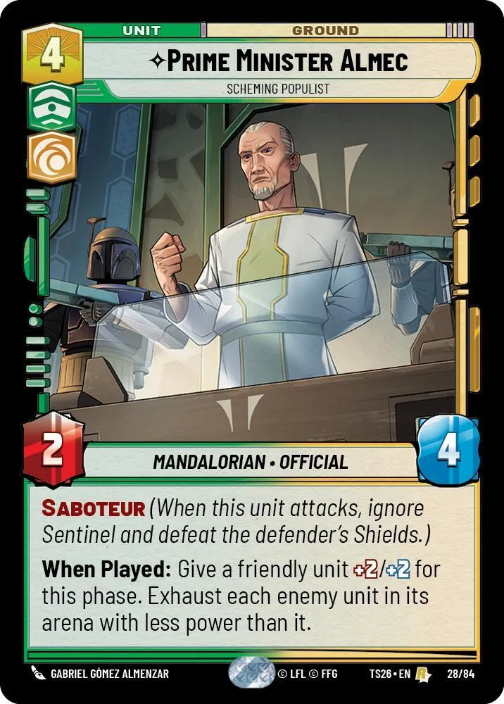 Premier Ministre Almec - Populiste Manipulateur — Twin Suns — Star Wars: Unlimited