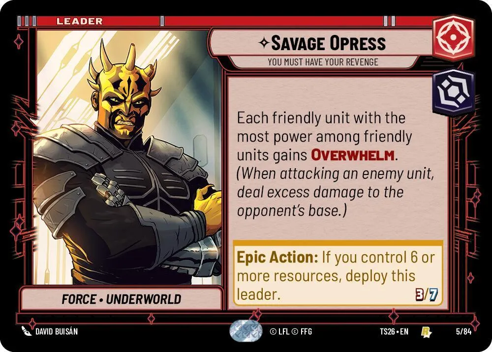 Savage Opress - You Must Have Your Revenge — Twin Suns — Star Wars: Unlimited