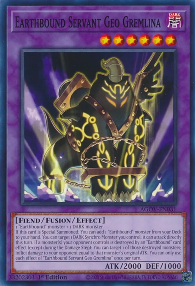 Earthbound Servant Geo Gremlina — Age of Overlord — Yu-Gi-Oh!