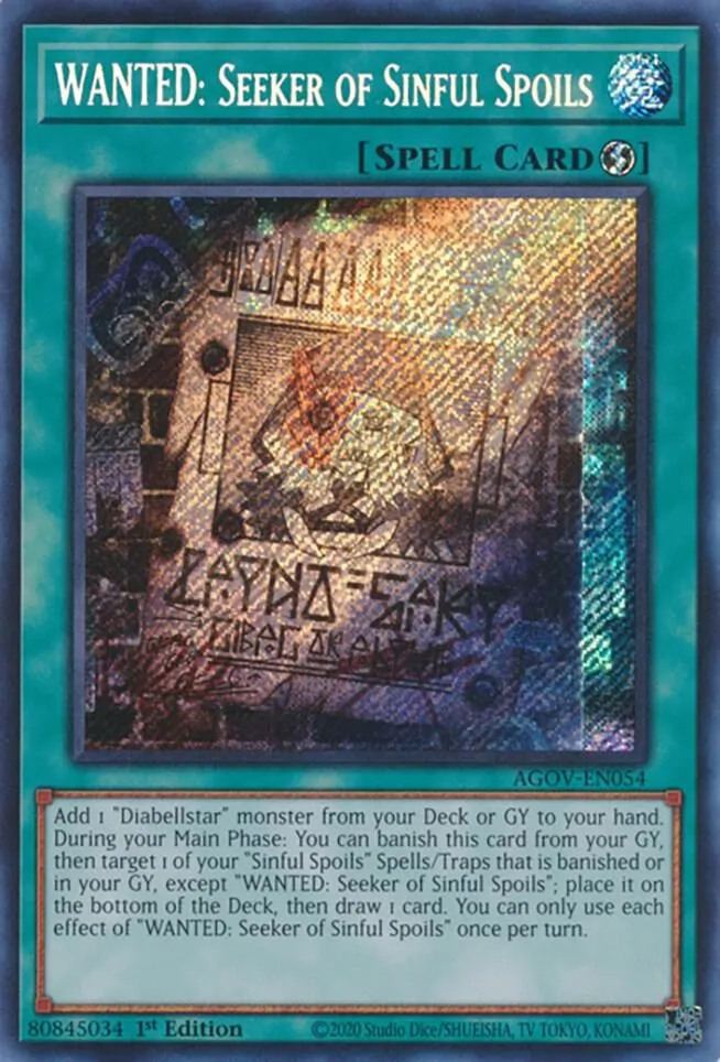 WANTED: Seeker of Sinful Spoils — Age of Overlord — Yu-Gi-Oh!