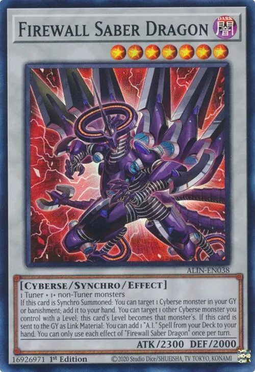 Firewall Saber Dragon — Alliance Insight — Yu-Gi-Oh!