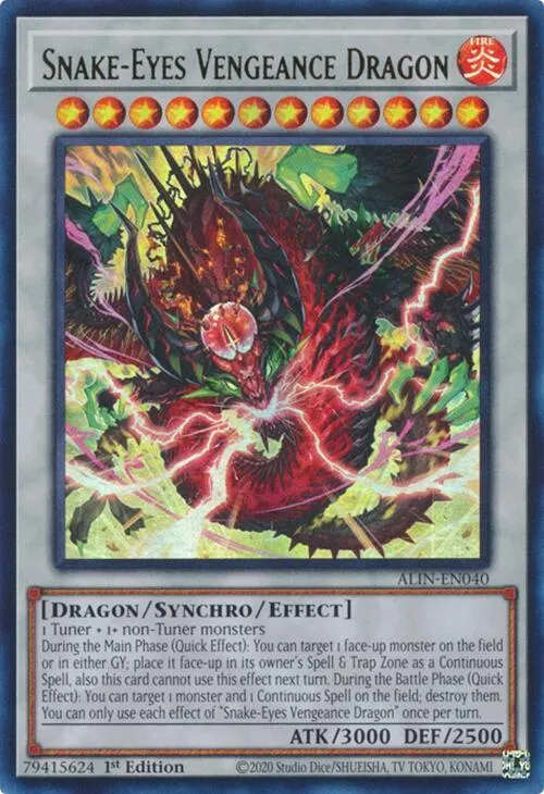 Snake-Eyes Vengeance Dragon — Alliance Insight — Yu-Gi-Oh!