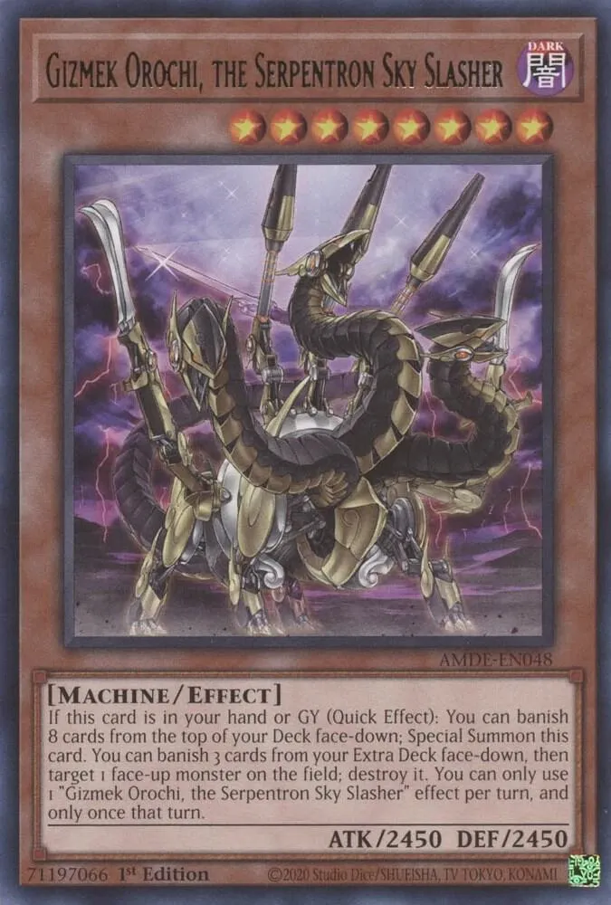 Gizmek Orochi, the Serpentron Sky Slasher — Amazing Defenders — Yu-Gi-Oh!