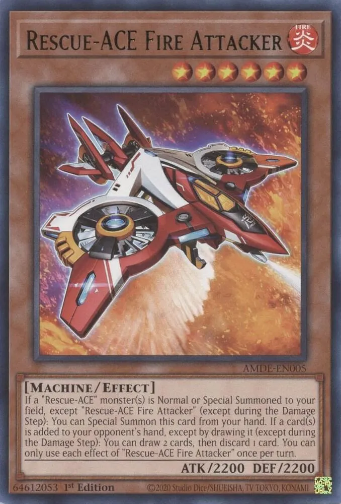 Rescue-ACE Fire Attacker — Amazing Defenders — Yu-Gi-Oh!