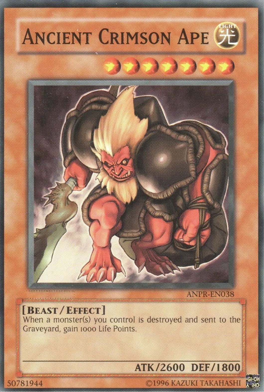 Ancient Crimson Ape — Ancient Prophecy - Unlimited — Yu-Gi-Oh!