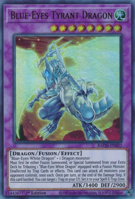 Blue-Eyes Tyrant Dragon from Battle of Chaos (BACH) - Yu-Gi-Oh!