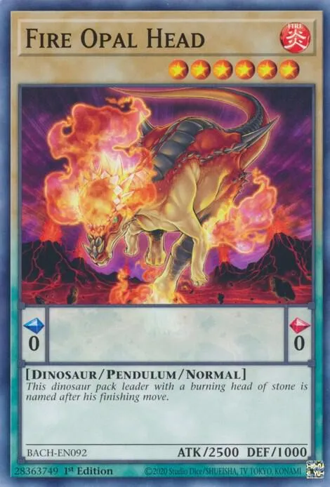 Fire Opal Head — Battle of Chaos (BACH) — Yu-Gi-Oh!