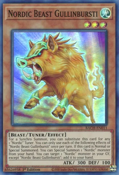 Nordic Beast Gullinbursti — Battle of Chaos (BACH) — Yu-Gi-Oh!
