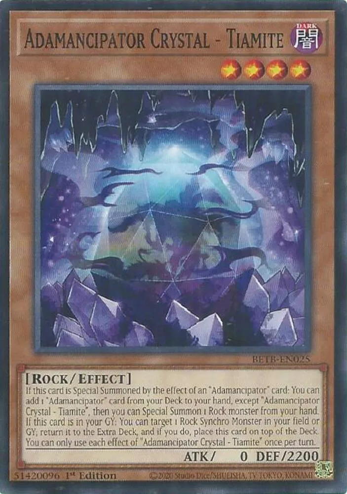 Adamancipator Crystal - Tiamite — Beyond the Brave — Yu-Gi-Oh!