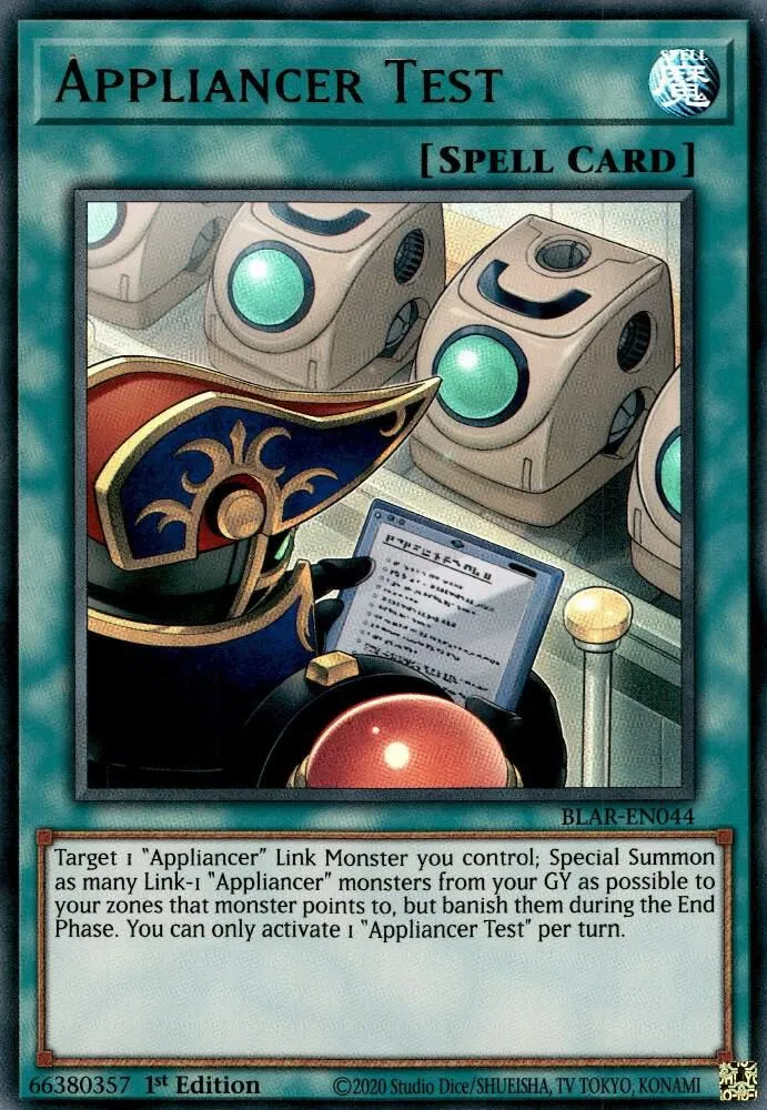 Appliancer Test — Battles of Legend: Armageddon — Yu-Gi-Oh!