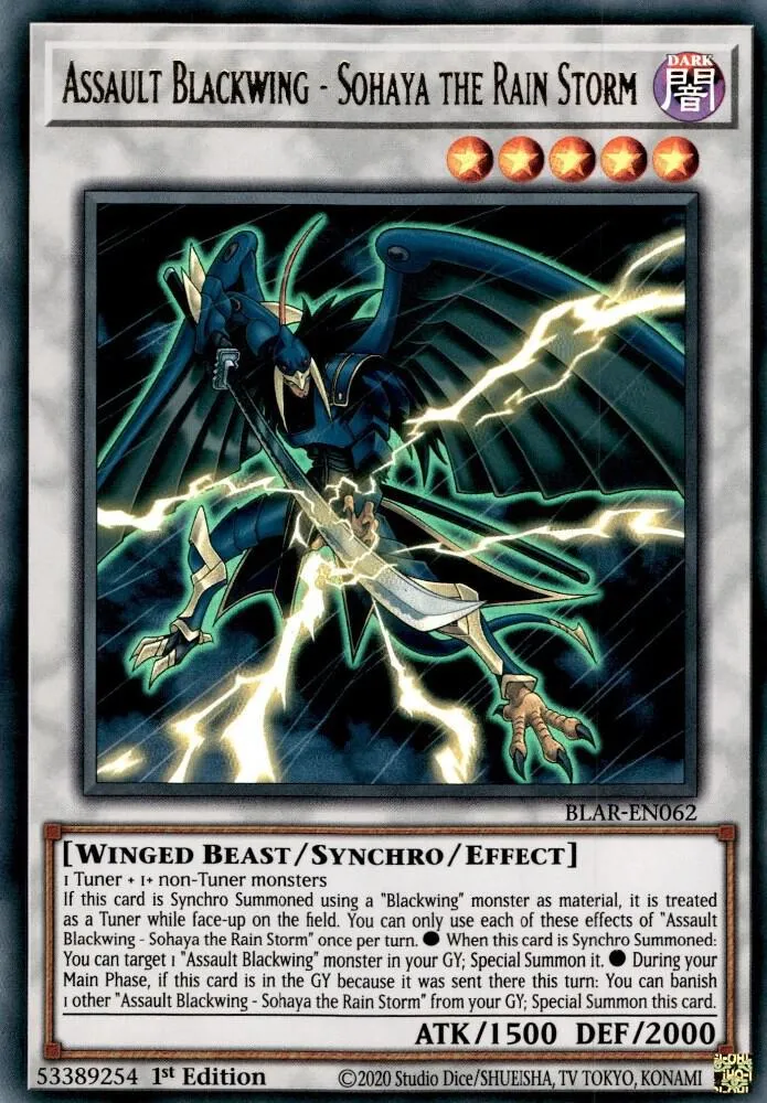 Assault Blackwing - Sohaya the Rain Storm — Battles of Legend: Armageddon — Yu-Gi-Oh!